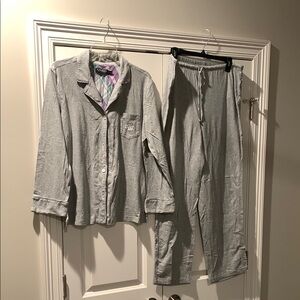 Lauren Ralph Lauren Gray Long Sleeve Pajama Set